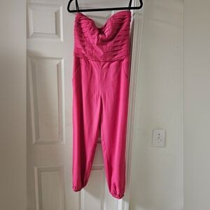bebe Vibrant Pink Jumpsuit